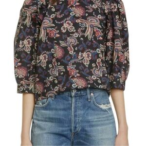 ba&sh Multicolor Paisley Blouse